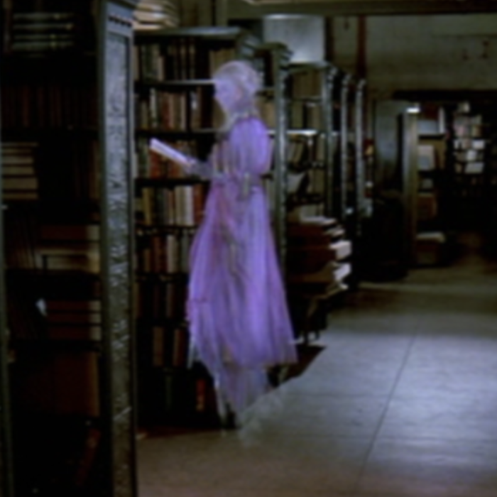 A medium sized purple ghost